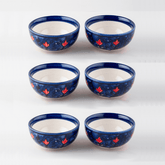 Ceramic Blooming Plants Portion Bowls - Set of 6 - Eyaas